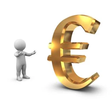 Presenting the euro symbol Stock Illustration