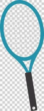 Presenting flat tennis racket turquoise frame grey strings handle hole clear 스톡 일러스트