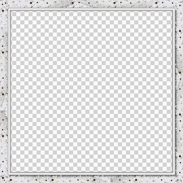 Presenting flat terrazzo frame showing solid teal inset and silver trim with Stock Illustration