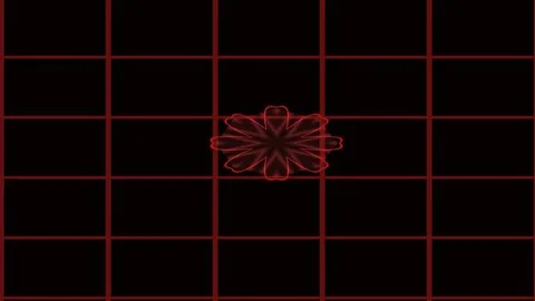 Presenting a geometric red grid pattern with a centered radiating motif in .. Stock Footage 328618770