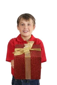 Presenting a gift Stock Photos