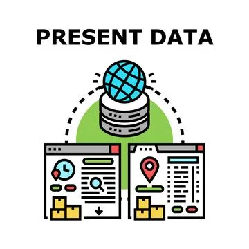 Presenting global data for logistics and shipping analysis Stock Illustration