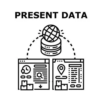 Presenting global data for logistics and shipping analysis Stock Illustration