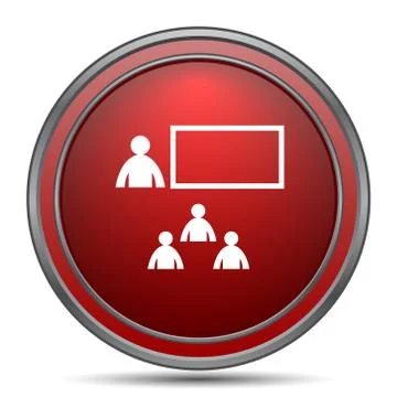 Presenting icon. Internet button on white background.. Stock Illustration