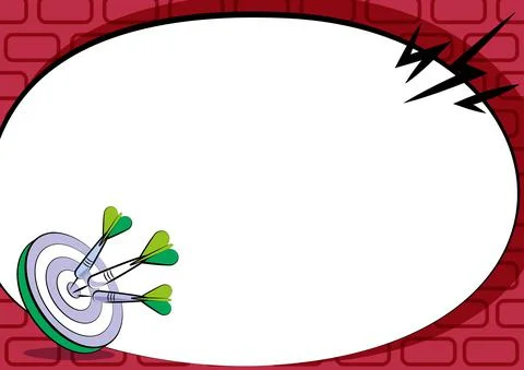 Presenting Message Hitting Target Concept Abstract Annoucing Goal Bulletin Board Stock Illustration