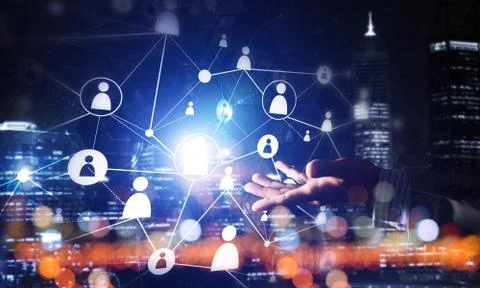 Presenting modern wireless technologies as means of communucation and networking Stock Photos