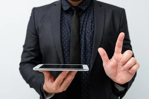 Presenting New Technology Ideas Discussing Technological Improvements Stock Photos