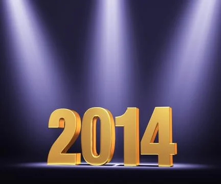 Presenting the new year, 2014 Stock Illustration