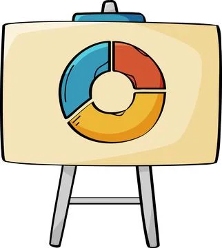 Presenting a Pie Chart for Business Data Visualization Illustration Stock Illustration