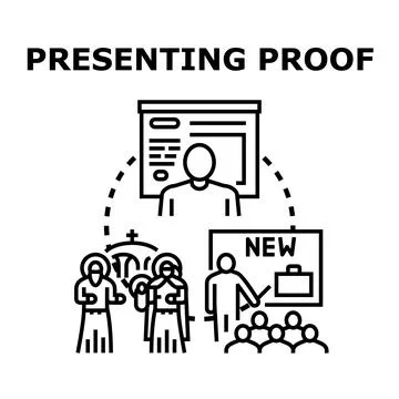 Presenting proof concept vector illustration for education Stock Illustration