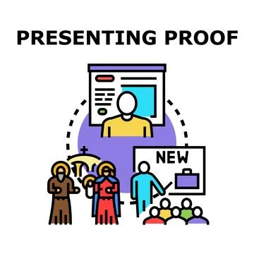 Presenting proof concept vector illustration for education Stock Illustration