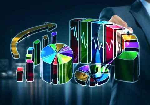 Presenting sales statistics Foto stock