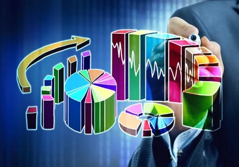 Presenting sales statistics Foto stock