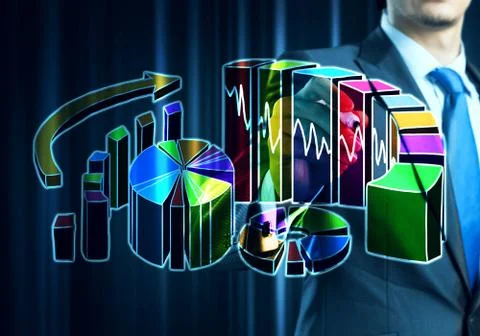 Presenting sales statistics Stock Photos
