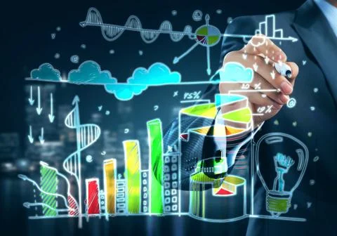 Presenting sales statistics Foto stock