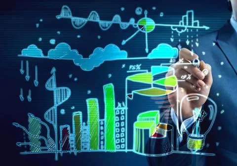 Presenting sales statistics Foto stock