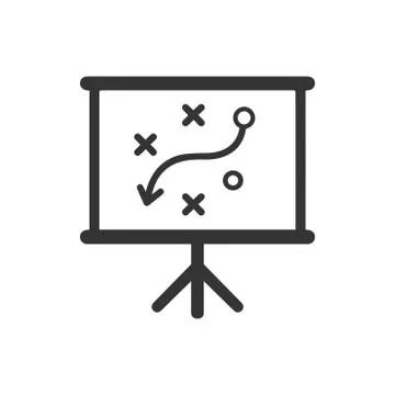 Presenting a Strategic Planning Icon Stock Illustration