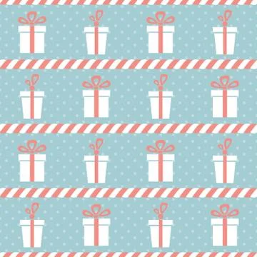 Presents and candy canes Stock Illustration