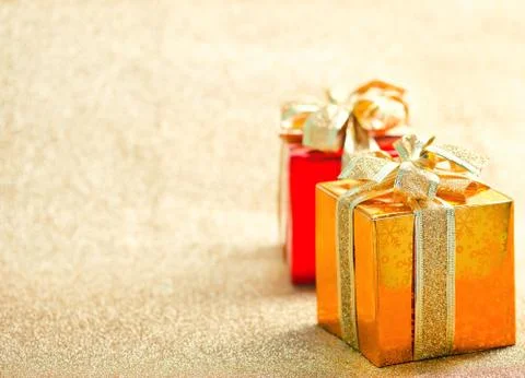 Presents and hearts Stock Photos