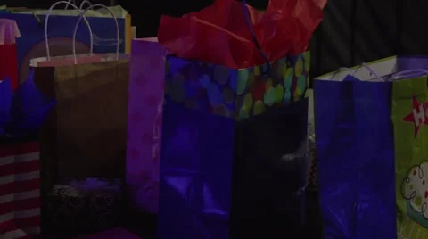 Presents Blacklight Pan Stock Footage 47286502