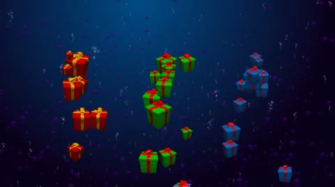 Presents with blue background Stock Footage 2669449