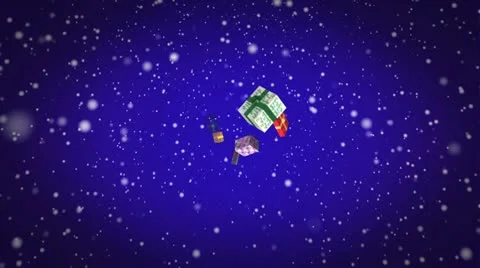 Presents Blue Loop 01 Stock Footage 10748535