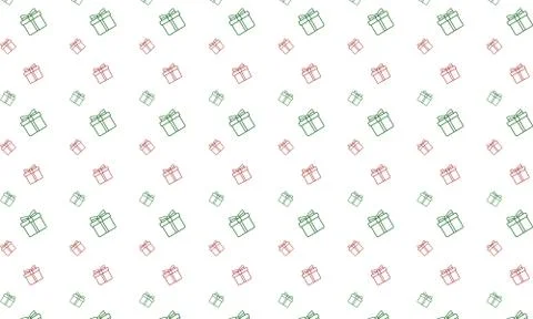 Presents for Christmas icon set background on red and green colors in white i Stock Illustration
