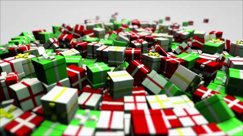 Presents Falling Animation Stock Footage 57750218