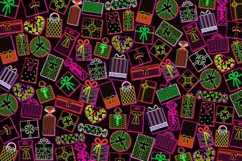 Presents Gifts Background Stock Illustration
