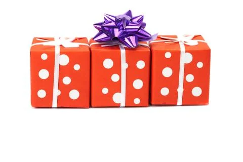Presents isolated on white Foto stock