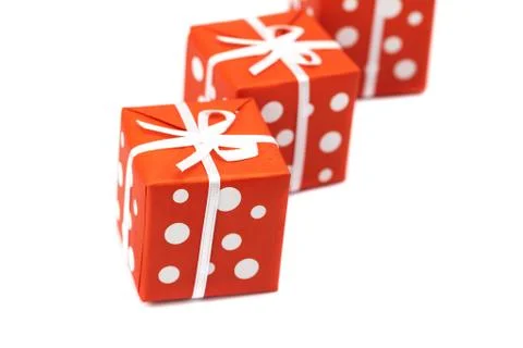 Presents isolated on white Stock Photos