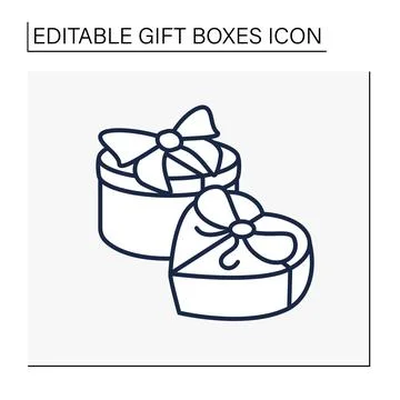 Presents line icon イラスト素材