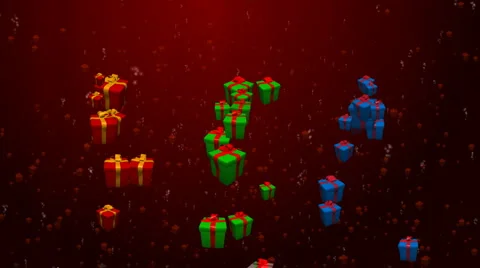 Presents with red background Stock Footage 2671762