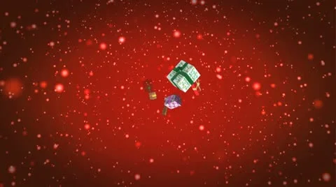 Presents Red Loop 01 Stock Footage 10747966