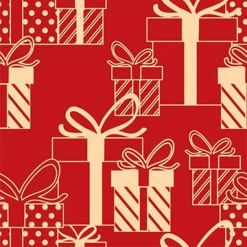 Presents seamless pattern. Vector illustration. Illustrazione stock