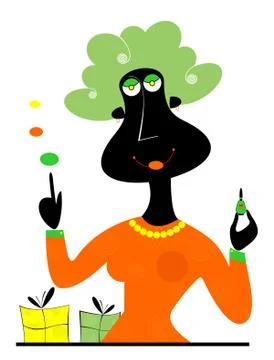 Presents seller Stock Illustration