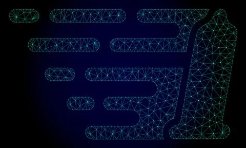 Preservative Polygonal Frame Vector Mesh with Fast Motion Effect Stock Illustration