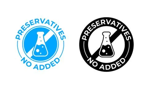 Preservatives no added vector icon. Medically tested, Preservatives free food Stock Illustration