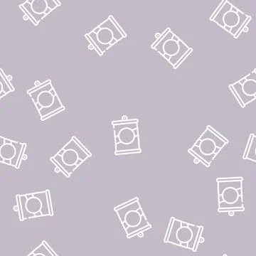Preserve container line vector seamless pattern flat Illustrazione stock