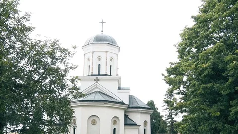 Preserved ancient Orthodox monastery Video stock 125073866