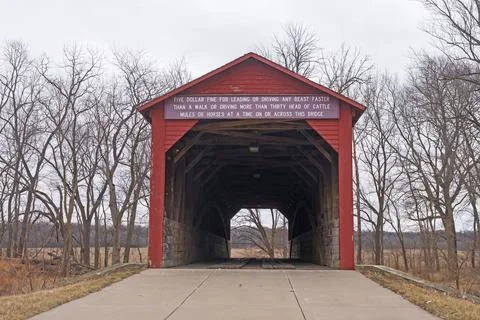 Preserved Covered Bridge with Message Photos