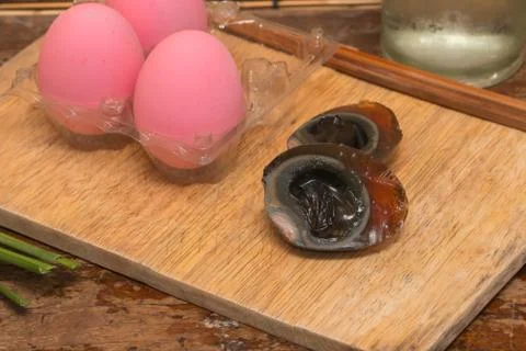 Preserved eggs Stock Photos