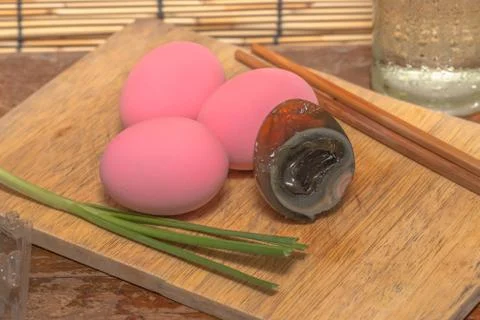 Preserved eggs Stock Photos