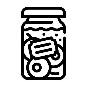 Preserved eyes line icon vector illustration flat 스톡 일러스트