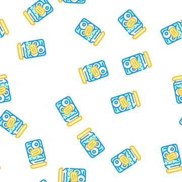 Preserved eyes vector seamless pattern flat 스톡 일러스트