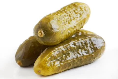 Preserved pickled cucumbers Stock Photos