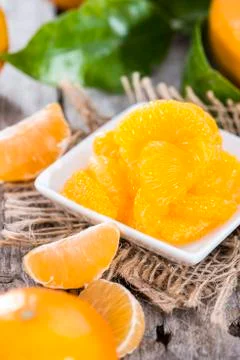 Preserved tangerines Stock Photos