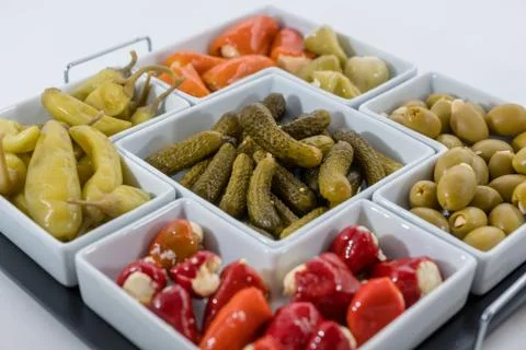 Preserved vegetables Foto stock
