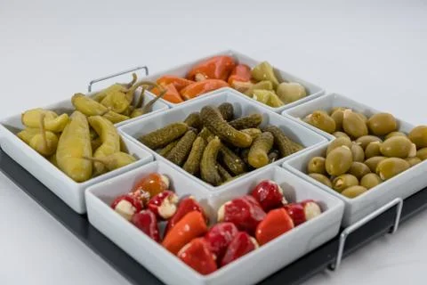 Preserved vegetables Stock-Fotos