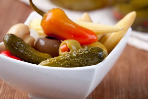 Preserved vegetables Stock Photos